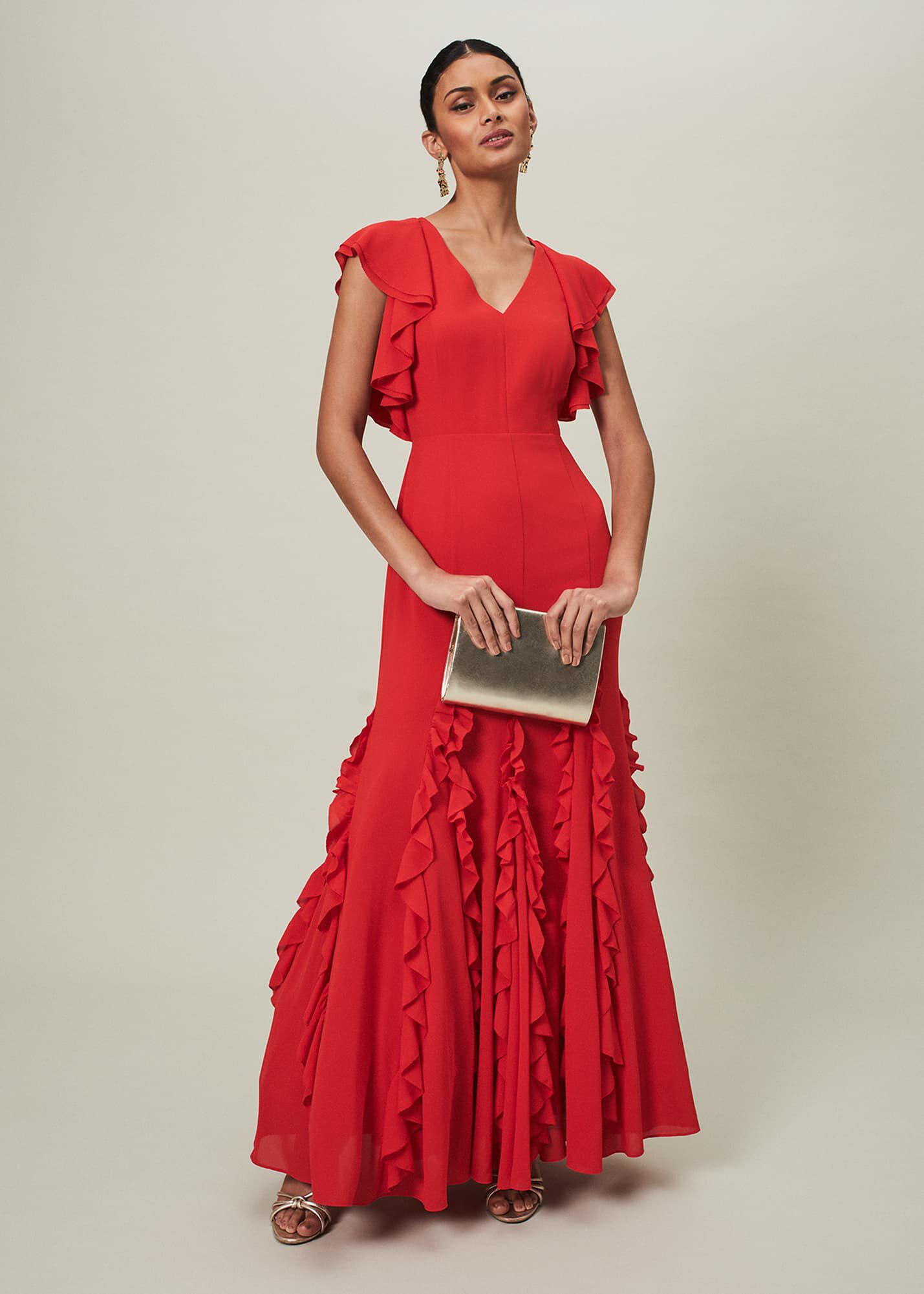 Donatella Ruffle Maxi Dress | Phase Eight